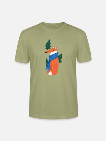 Fuchs im Wald - Stanley/Stella Unisex Bio-T-Shirt CRAFTER - Nebelgrün