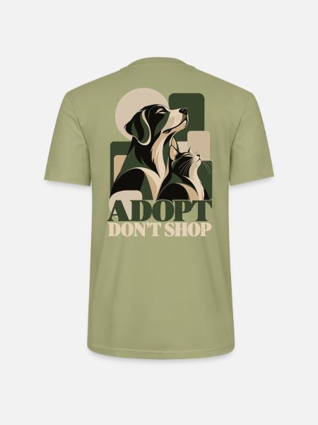 Adopt Don’t Shop Dog & Cat - Stanley/Stella Unisex Bio-T-Shirt CRAFTER - Nebelgrün