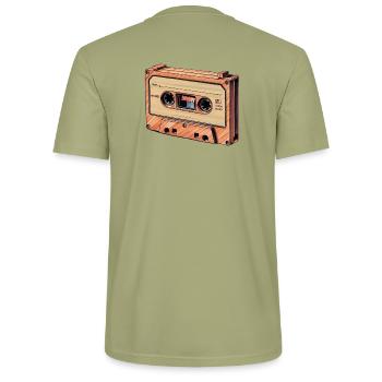 Cassette - Stanley/Stella CRAFTER Unisex Organic T-Shirt - sage - Back - Michal (187cm)