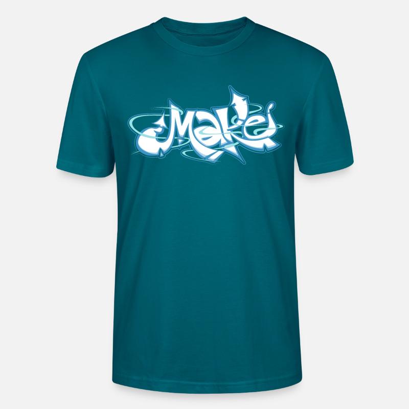 Blaues Wort machen Graffiti - Stanley/Stella Unisex Bio-T-Shirt CRAFTER - Ozeanblau