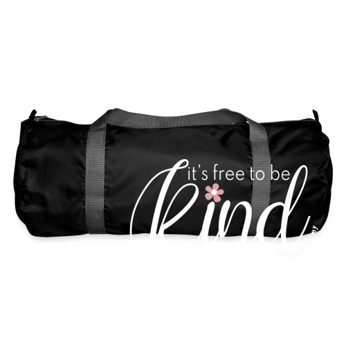 Amy's 'Free to be Kind' design (white txt) - Duffel Bag