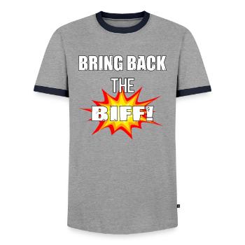 Rugby Biff - T-shirt contrasté Homme - gris/marine  - Devant - AI Model Female 172 light (172cm) & AI Model Male 178 light (178cm)