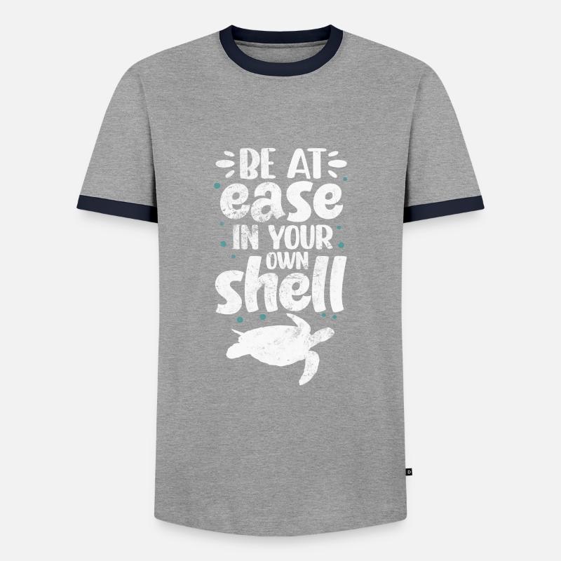 Turtle - Men's Ringer Shirt - grey/navy 