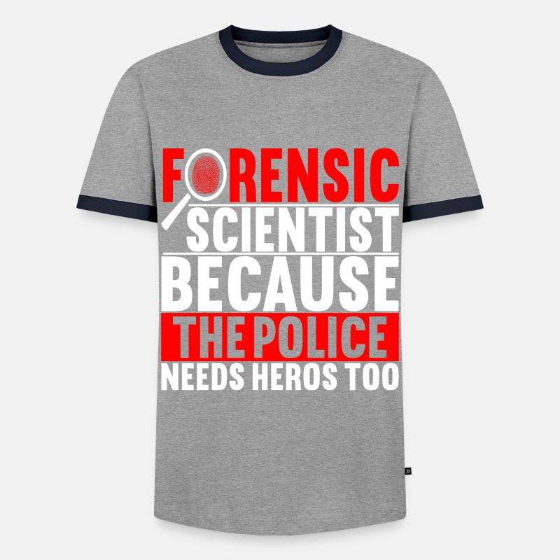 Forensics Forensic Scientist - Men's Ringer Shirt - grey/navy