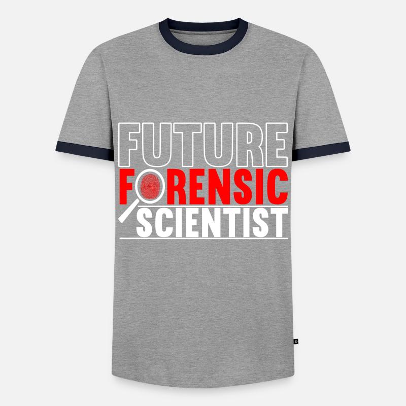 Forensik Forensiker - Männer Kontrast-T-Shirt - Grau/Navy 