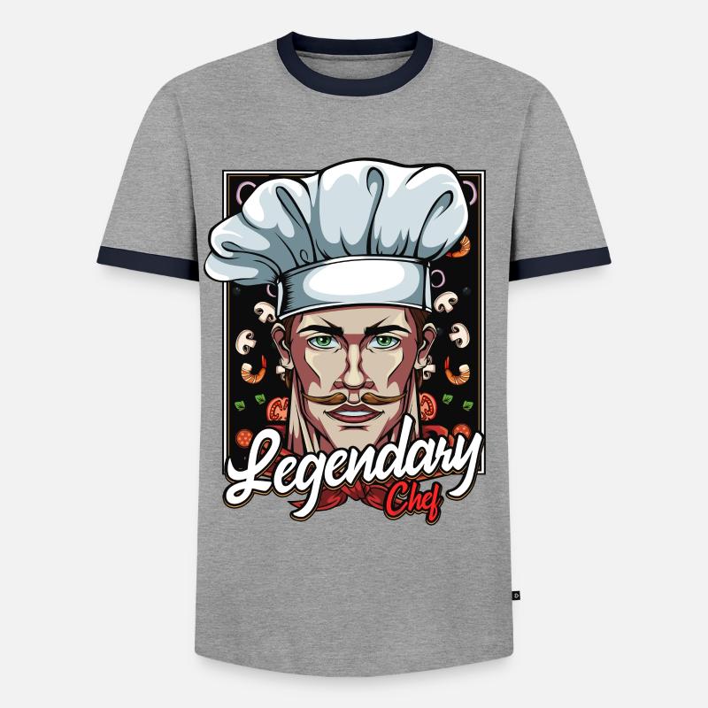 Chefkoch Küchenchef Kochkunst Kochen Geschenkidee - Männer Kontrast-T-Shirt - Grau/Navy 