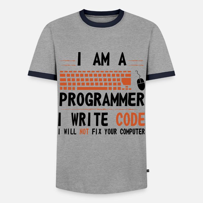 Programmierer - Männer Kontrast-T-Shirt - Grau/Navy 