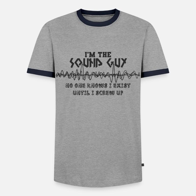 Tontechniker - Männer Kontrast-T-Shirt - Grau/Navy 