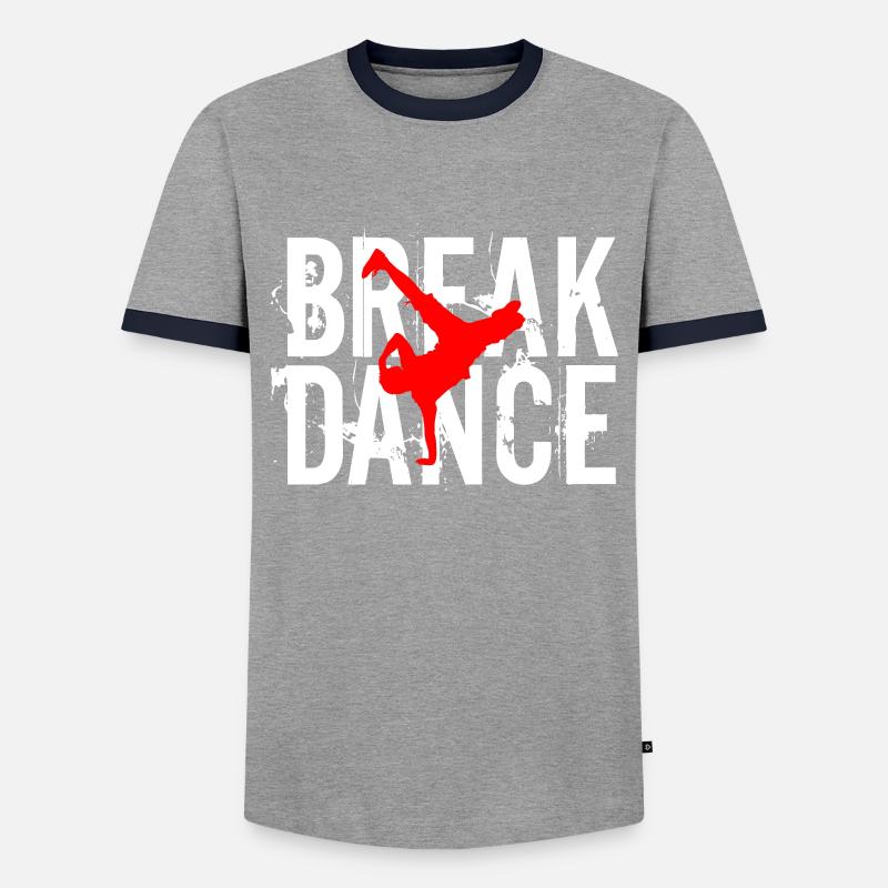 Breakdance Breakdancer - Männer Kontrast-T-Shirt - Grau/Navy 