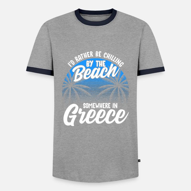 Greece - Men's Ringer Shirt - grey/navy 
