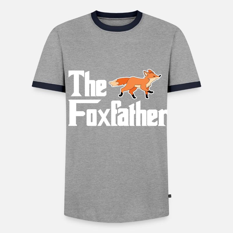 Fuchs - Männer Kontrast-T-Shirt - Grau/Navy 