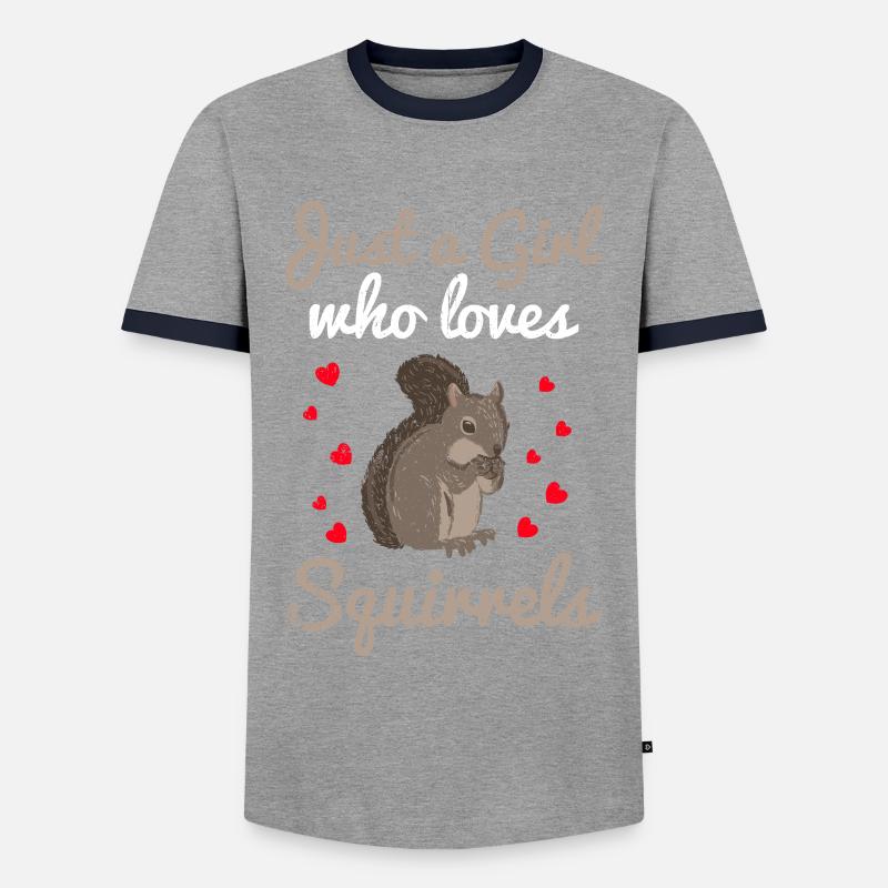 Eichhörnchen - Männer Kontrast-T-Shirt - Grau/Navy 