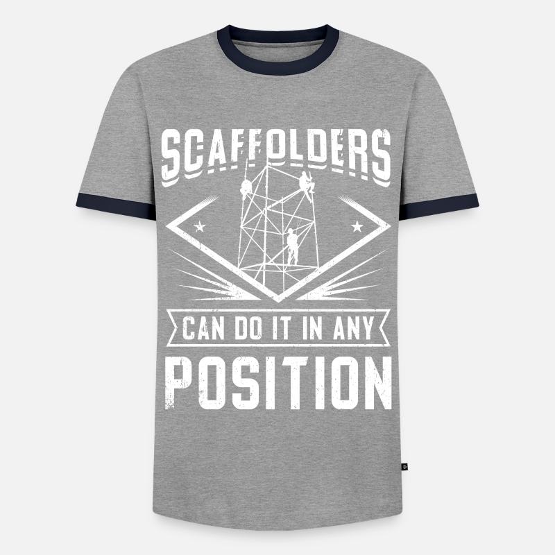 Constructeurs d’échafaudages - T-shirt contrasté Homme - gris/marine 