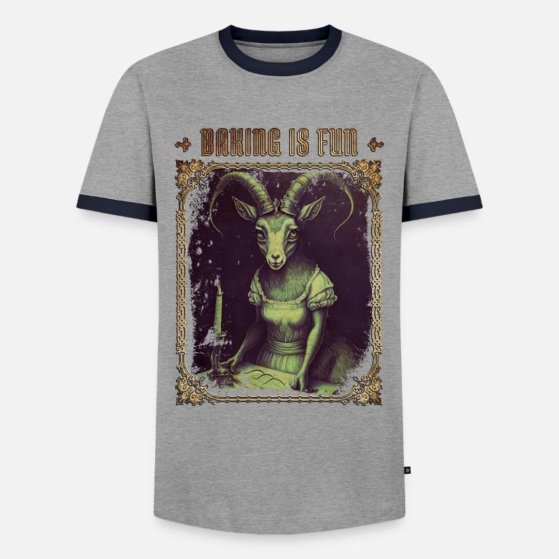 Baking is Fun Goth - Männer Kontrast-T-Shirt - Grau/Navy 