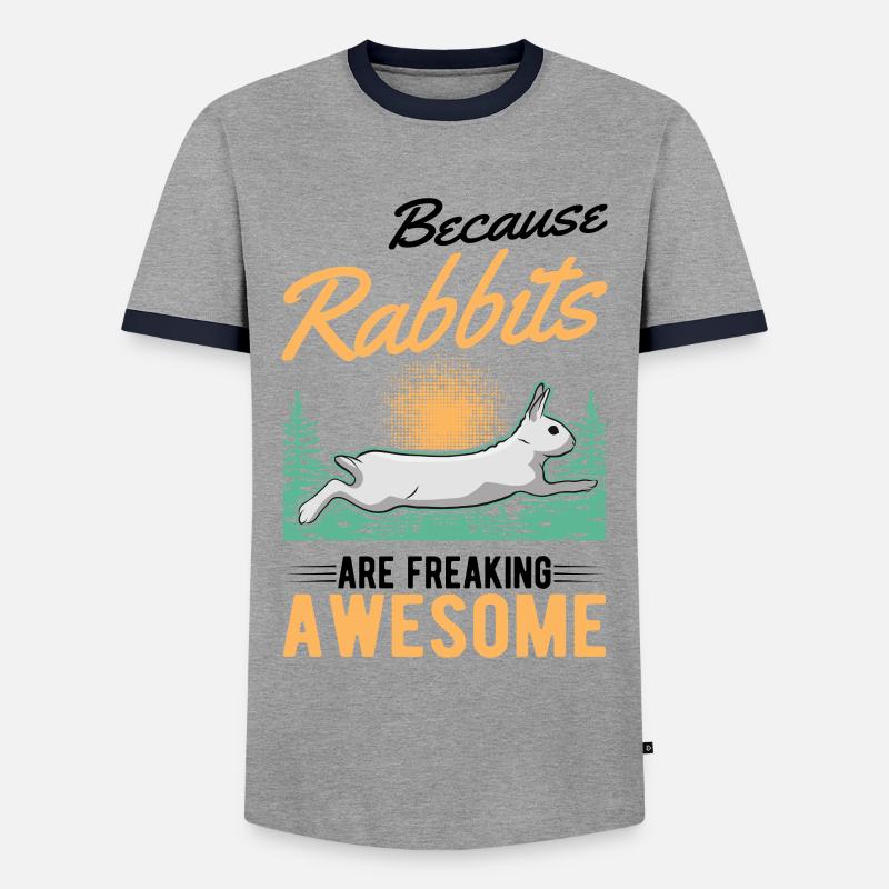 Rabbit Gift Rabbit Rabbit - Men's Ringer Shirt - grey/navy