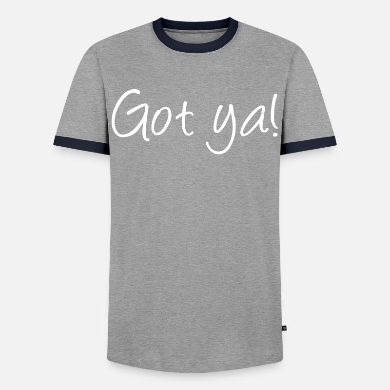 Titten Brust Brüste - Männer Kontrast-T-Shirt - Grau/Navy 