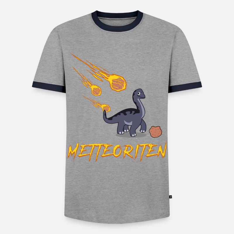 Mettbällchen Mettbrötchen Hackfleisch - Männer Kontrast-T-Shirt - Grau/Navy 