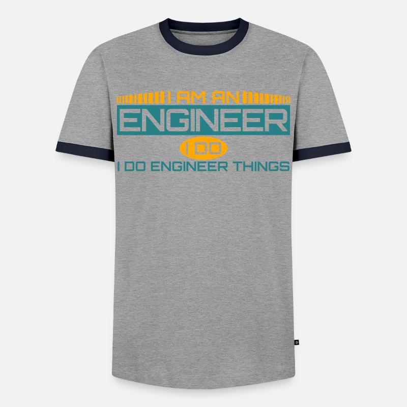 Engineer Mechanical Engineering - Men's Ringer Shirt - grey/navy 