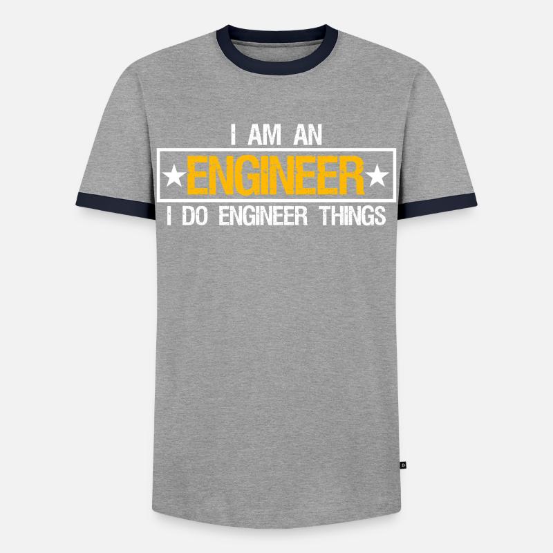 Mechanical Engineer Engineering - Männer Kontrast-T-Shirt - Grau/Navy