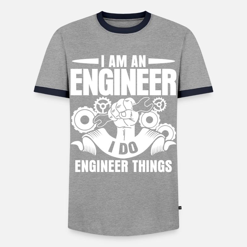 Engineer Engineering - Men's Ringer Shirt - grey/navy 