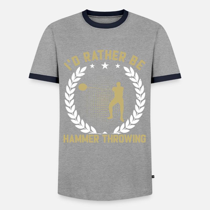 Rather Be Hammer Throw - Men's Ringer Shirt - grey/navy 