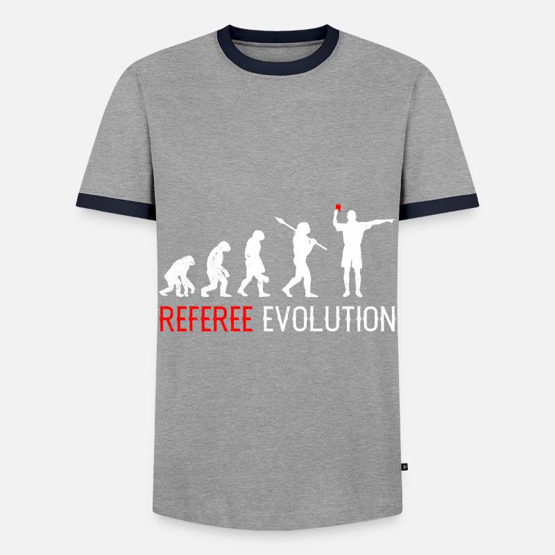 Schiedsrichter Evolution Schiri - Männer Kontrast-T-Shirt - Grau/Navy 