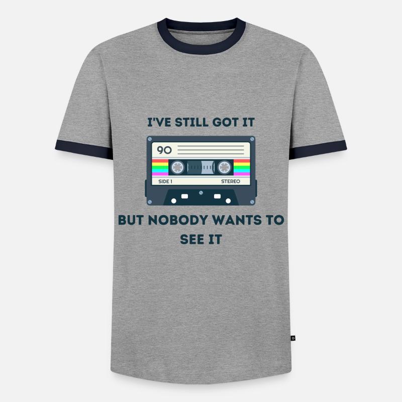 Retro -sarkastisches Alter Spruche - Männer Kontrast-T-Shirt - Grau/Navy 