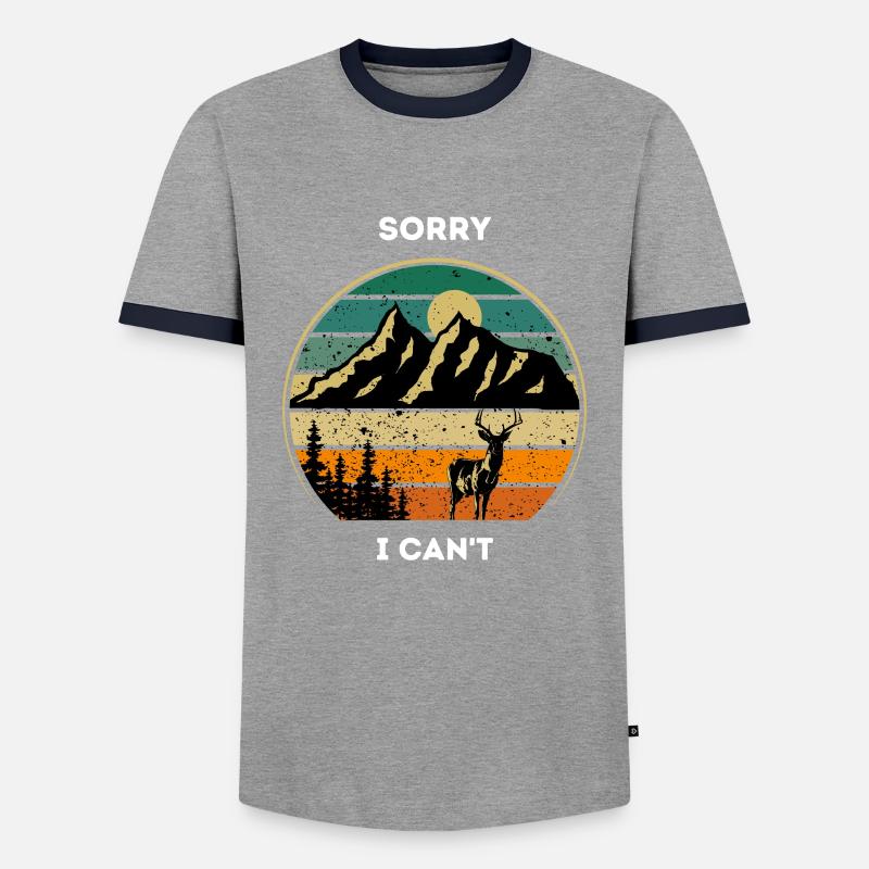 Unique Hunt - Men's Ringer Shirt - grey/navy