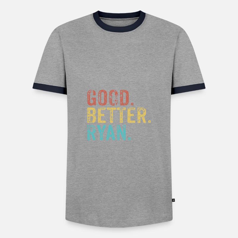 Good better Ryan - Men's Ringer Shirt - grey/navy 