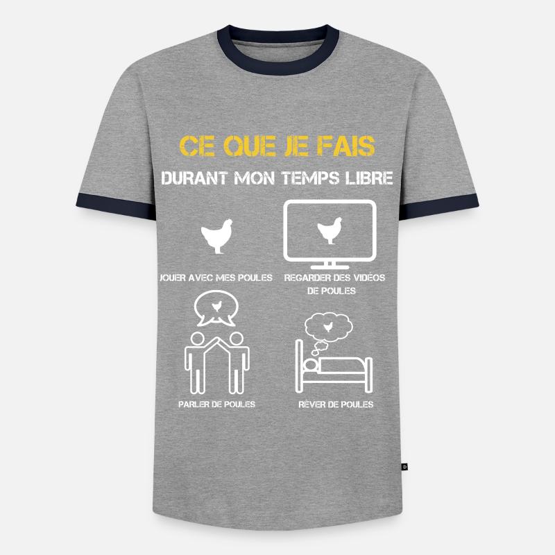 Freizeit Henne Geschenke - Männer Kontrast-T-Shirt - Grau/Navy 