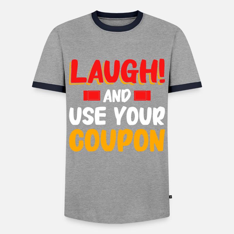 Earn Points Couponing - Men's Ringer Shirt - grey/navy