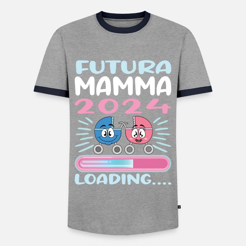 Super Mamma 2024 Loading - Men's Ringer Shirt - grey/navy 
