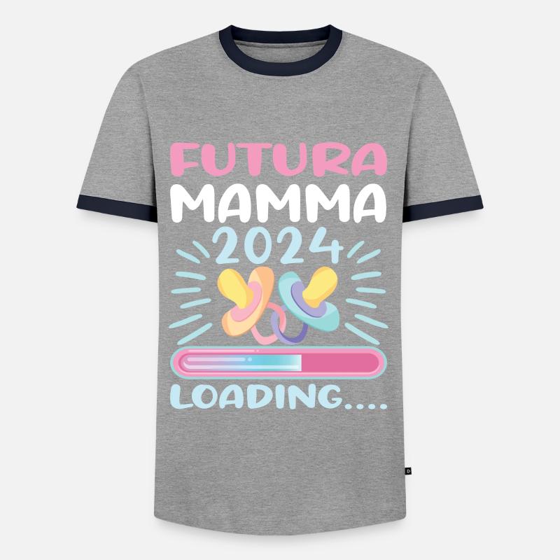 Super Mamma 2024 Loading - Men's Ringer Shirt - grey/navy 