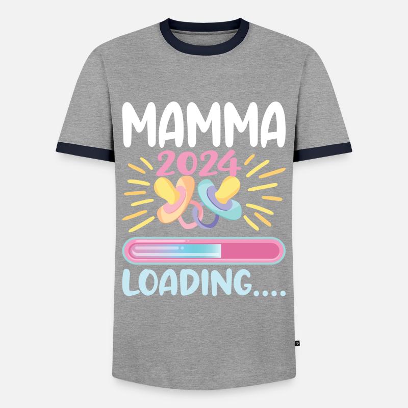 Super Mamma 2024 Loading - Men's Ringer Shirt - grey/navy 