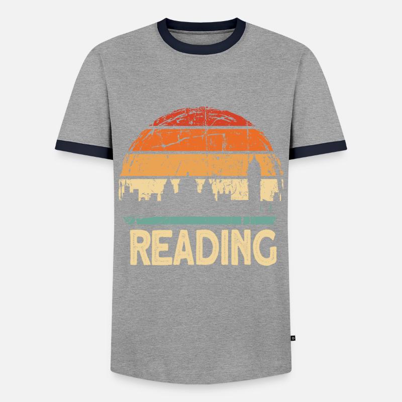 Reading - Men's Ringer Shirt - grey/navy