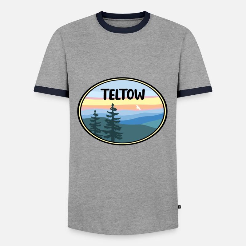Teltow - Männer Kontrast-T-Shirt - Grau/Navy 