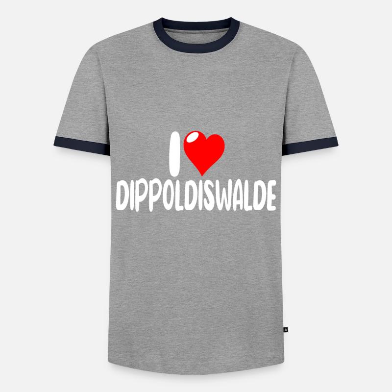 Dippoldiswalde - Männer Kontrast-T-Shirt - Grau/Navy