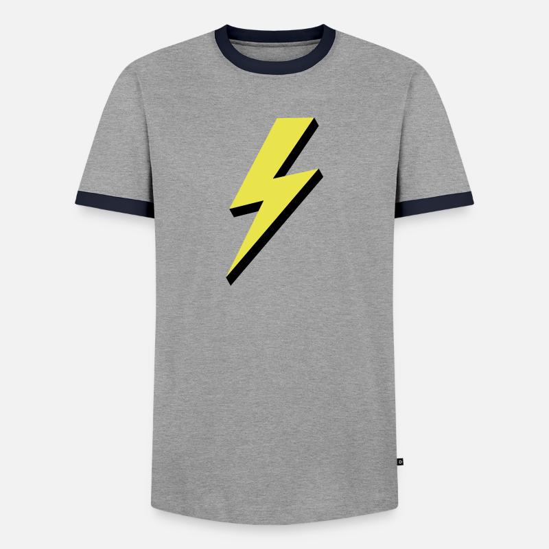 blitz2 - Männer Kontrast-T-Shirt - Grau/Navy 