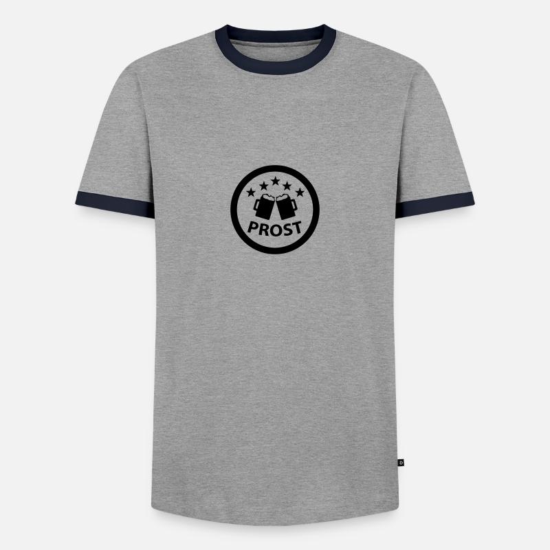 prost - Men's Ringer Shirt - grey/navy