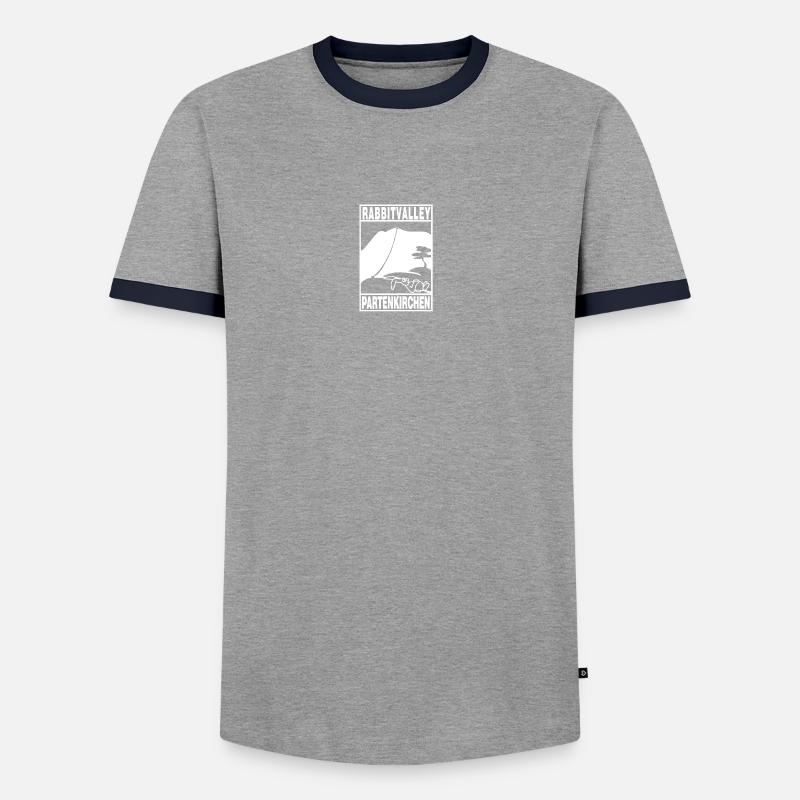 Rabbit Valley - Männer Kontrast-T-Shirt - Grau/Navy