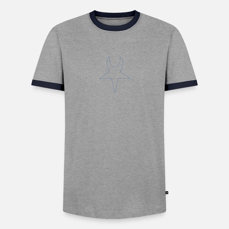 devil - Männer Kontrast-T-Shirt - Grau/Navy 