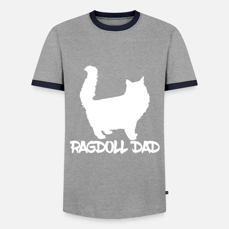 Ragdoll Dad Geschenkidee - Männer Kontrast-T-Shirt - Grau/Navy
