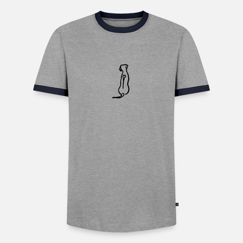 Rhodesian Ridgeback - Männer Kontrast-T-Shirt - Grau/Navy 