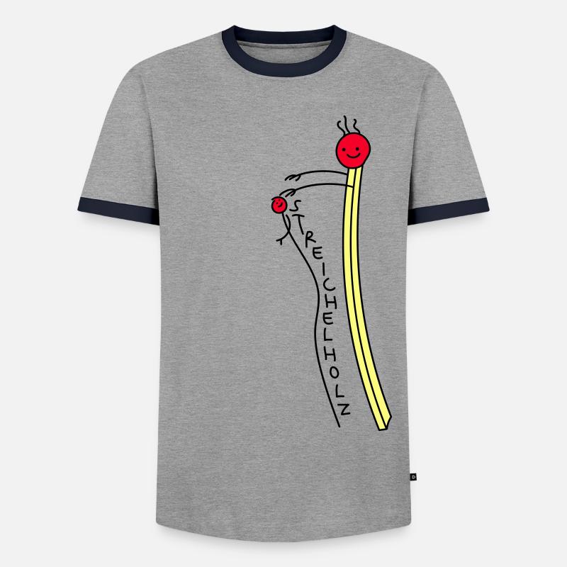 Massage mit liebe - Männer Kontrast-T-Shirt - Grau/Navy 