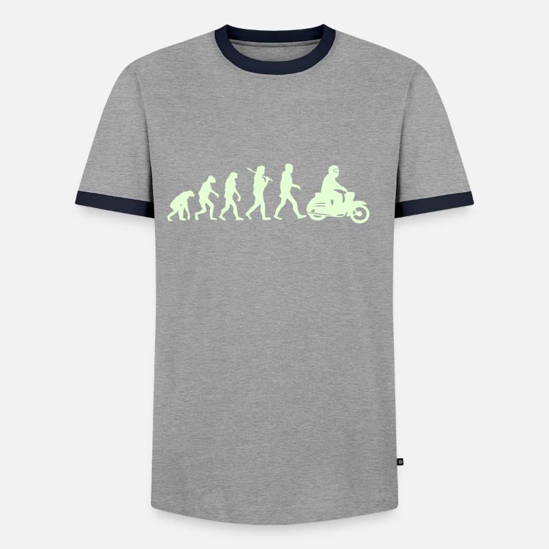 avaler évolution - T-shirt contrasté Homme - gris/marine 