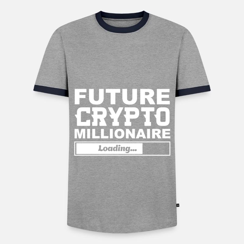 Future Crypto Millionaire is Loading - Men's Ringer Shirt - grey/navy