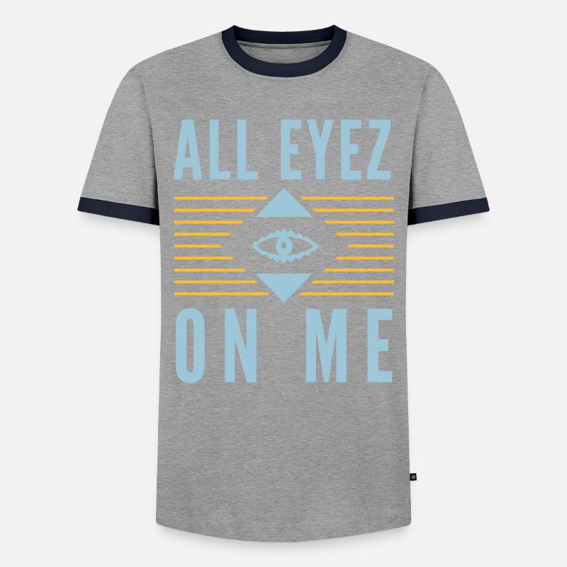 All Eyez on Me 2Pac - Maglietta Contrast da uomo - grigio/navy 