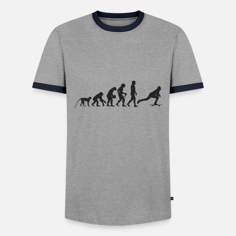 Evolution Skate - T-shirt contrasté Homme - gris/marine 