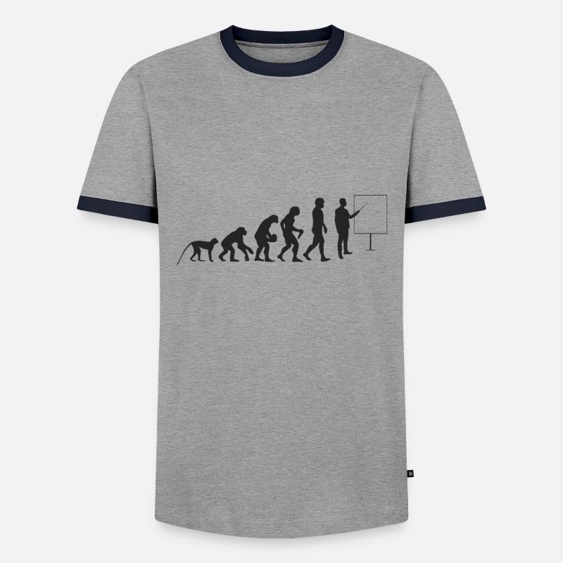 Evolution de l’enseignant - T-shirt contrasté Homme - gris/marine