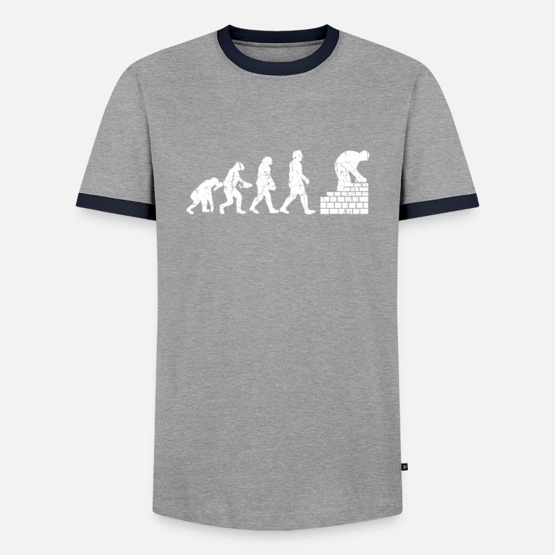 Mason Evolution - Men's Ringer Shirt - grey/navy 